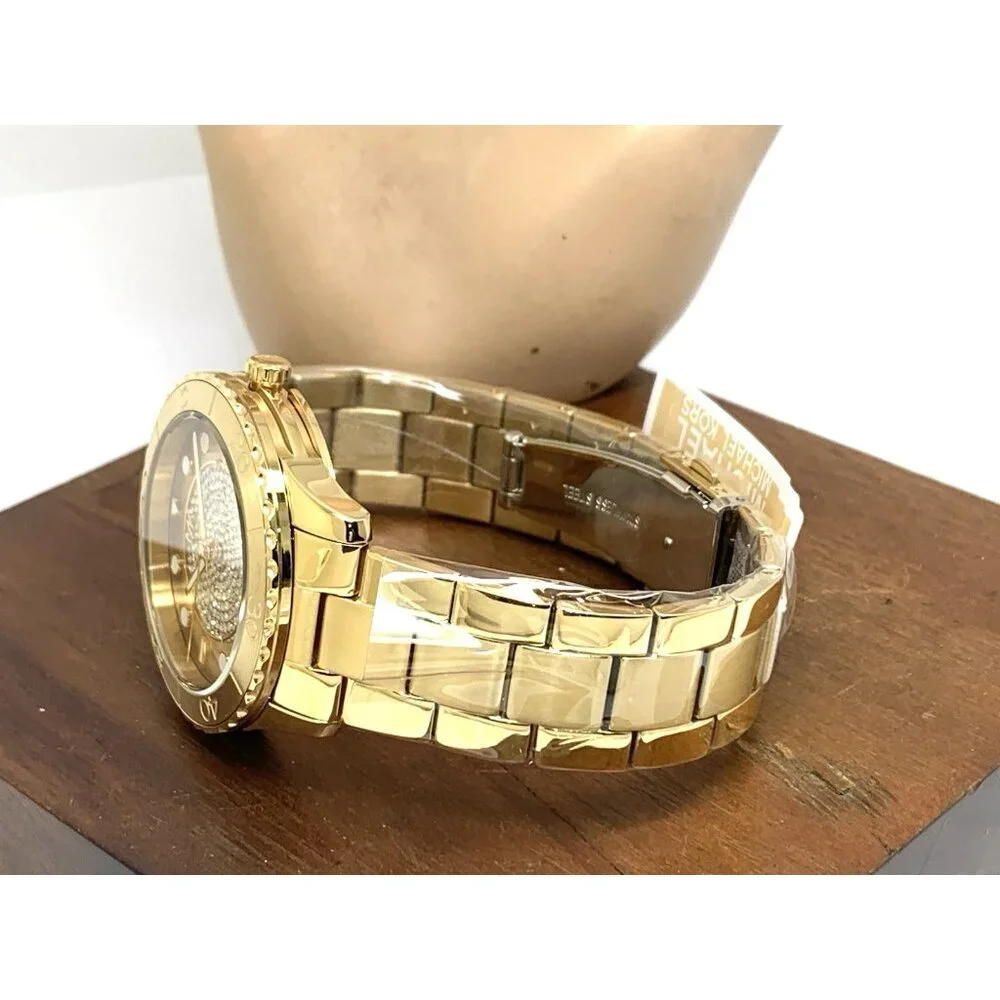 Michael Kors Women's Watch MK6911 Runway Quartz Crystals Gold Tone Steel 40mm